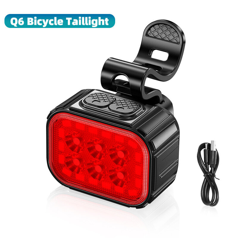 (Q6-takavalo)Pyörien turvavaroitus Ajo- ja takavalo USB-lataus edessä Takalamput Lamput Vedenpitävä Yö MTB Maantiepyöräily Takavalo hinta ja tiedot | Moottoripyörien lisätarvikkeet | hobbyhall.fi