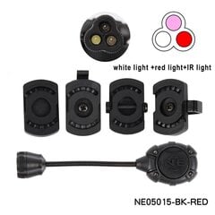 (RED-IR-WH) Tactical Helmet Signal Light Mpls Dual Mode LED Kypärän valot Painekytkin Military Airsoft Survival Safety Taskulamppu hinta ja tiedot | Moottoripyörien lisätarvikkeet | hobbyhall.fi