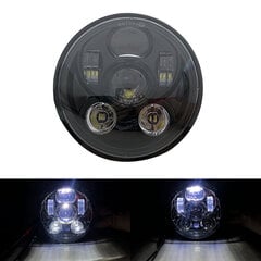 (Musta P)5 3/4" 5,75" pyöreä moottoripyörän LED-ajovalo 5,75 tuuman LED-ajovalo DRL tai kannatinkauha Motor Sportster Iron 883 1200 Dyna hinta ja tiedot | Moottoripyörien lisätarvikkeet | hobbyhall.fi