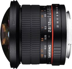 Samyang 12mm f / 2.8 ED AS NCS Fish-Eye Sony E hinta ja tiedot | Samyang Puhelimet, älylaitteet ja kamerat | hobbyhall.fi