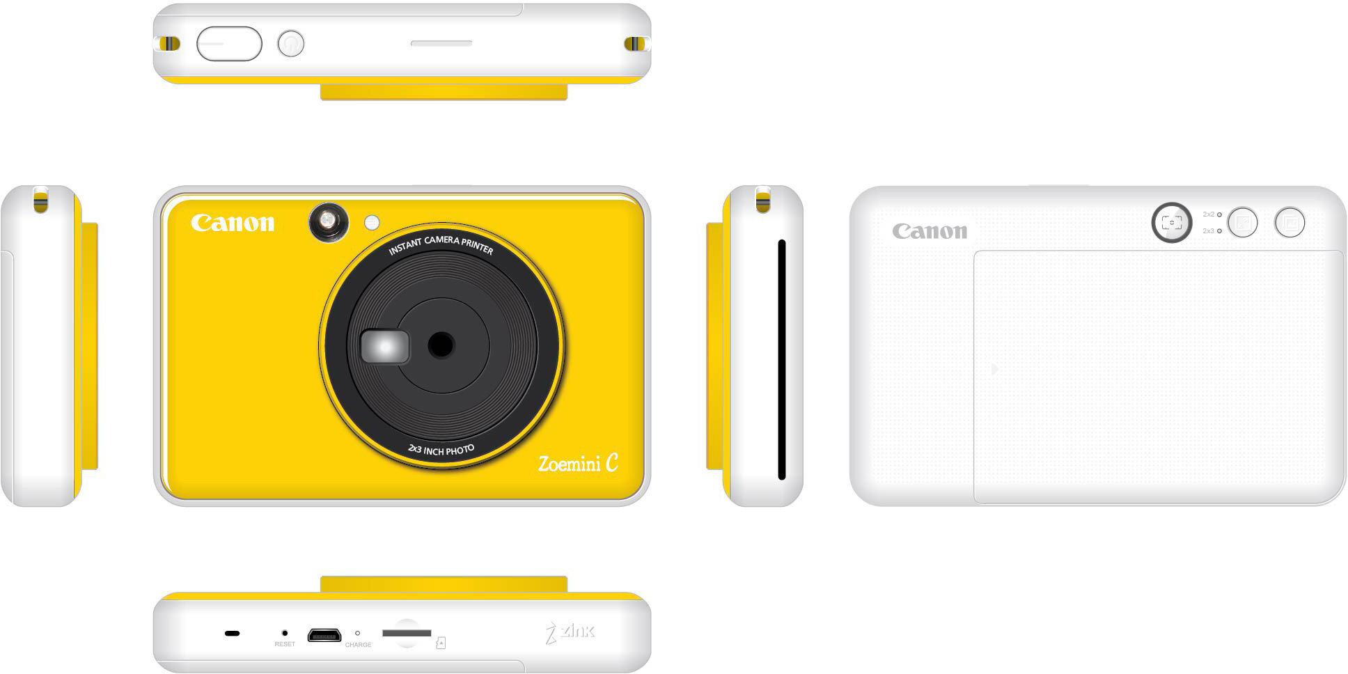 Canon Zoemini C (Bumble Bee Yellow) + 10 photo sheets hinta ja tiedot | Pikakamerat | hobbyhall.fi