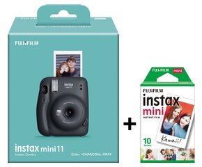 Fujifilm Instax Mini 11 + Instax Mini Glossy (10kpl) hinta ja tiedot | Pikakamerat | hobbyhall.fi