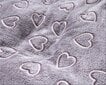 Teddy fleece valoisa vuodevaatteet setti "Hearts" 140x220cm, violetti hinta ja tiedot | Vuodevaatteet lapsille | hobbyhall.fi