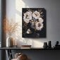 Maalaa numeroiden mukaan kultaisella hohtavalla maalilla MUSTALLE KANKAALLE, kehystettynä Oh Art!, Nainen ja kukat "Delicate peonies in gold" 40x50 cm hinta ja tiedot | Maalaa numeroiden mukaan | hobbyhall.fi