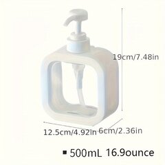 Neliö Muovinen Saippuapumppusetti, Täytettävä Säiliö 10/16 oz hinta ja tiedot | Kylpyhuoneen sisustus | hobbyhall.fi