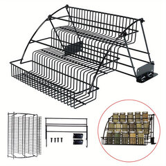 Kolmitasoinen metallinen seinähylly mausteille hinta ja tiedot | Hyllyt | hobbyhall.fi