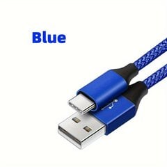 USB Type-C Johto, 60W Pikalataus, 6.6ft Pituus, Sininen hinta ja tiedot | Kaapelit ja adapterit | hobbyhall.fi