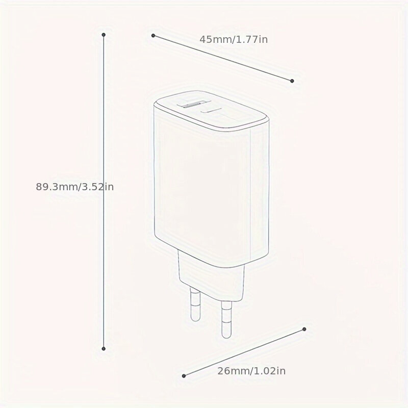 1 Kpl 20W Pikalatauspalikka, Kaksi Porttia USB + Type C Seinälaturi 100,58 Cm C-C Latauskaapelilla, IPhone 15 Sarjaan Ja Muille USB C Laitteille. hinta ja tiedot | Kaapelit ja adapterit | hobbyhall.fi