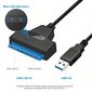 SATA USB Kaapeli, USB 3.0 SATA III Kiintolevysovitin 6.35 Cm HDD SSD Yhteensopiva hinta ja tiedot | Kaapelit ja adapterit | hobbyhall.fi