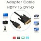 HD DVI-HDMI Johto, 152.4cm HDMI-DVI-D Muunnoskaapeli hinta ja tiedot | Kaapelit ja adapterit | hobbyhall.fi