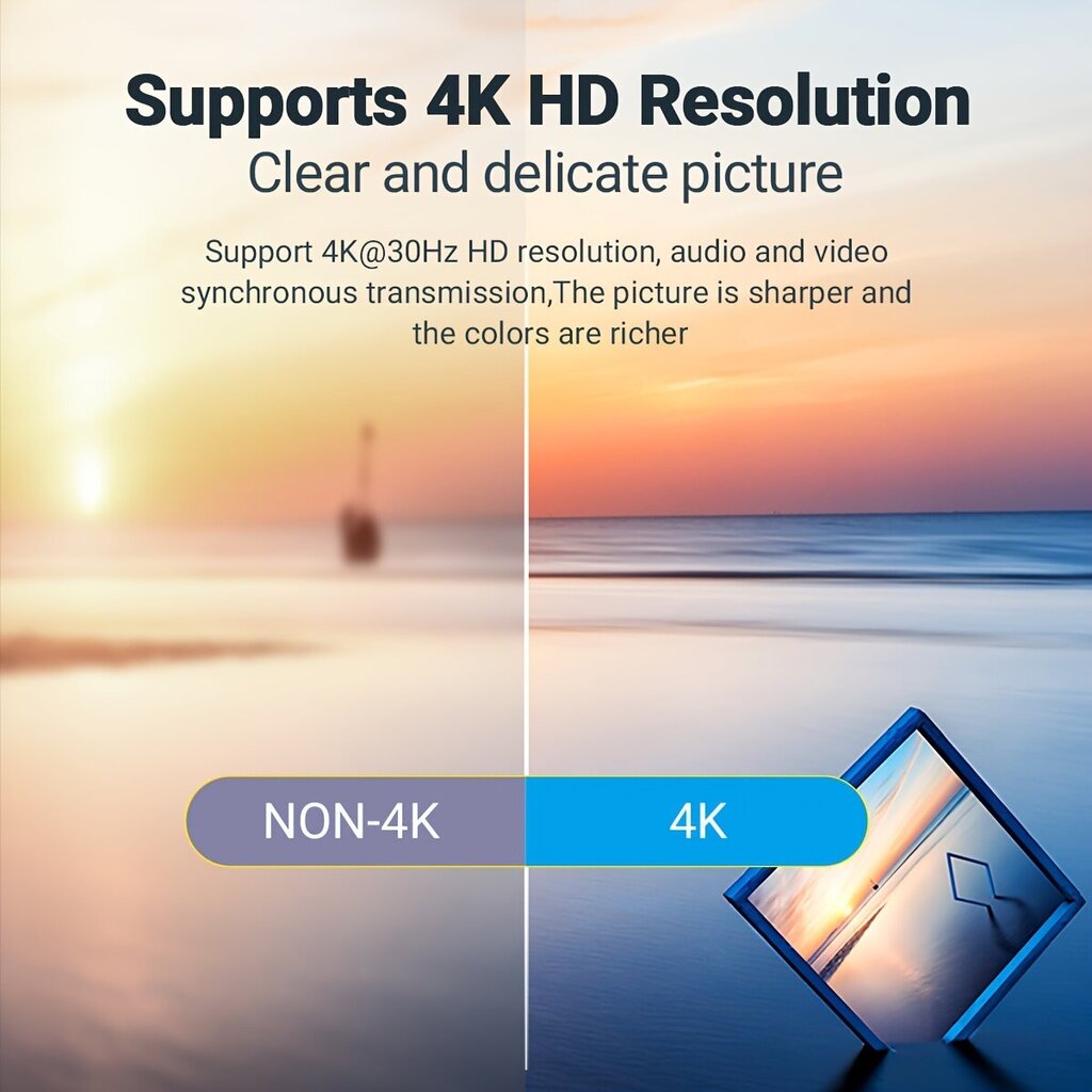 4K HD USB C HD Liitäntäkaapeli Thunderbolt 3 Yhteensopiva MacBookille. hinta ja tiedot | Kaapelit ja adapterit | hobbyhall.fi