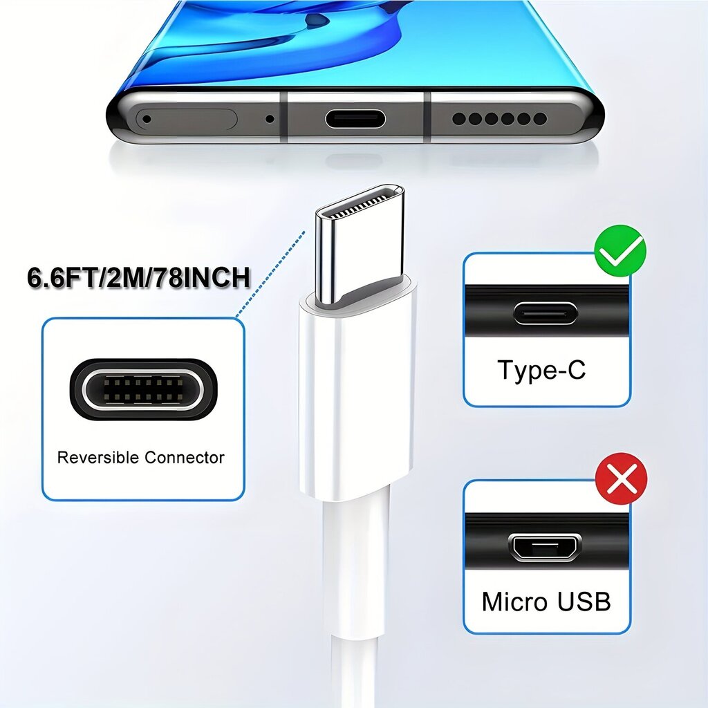 Autolaturi USB C - Pikapikalataus - Samsung, iPad, MacBook, Google-yhteensopiva hinta ja tiedot | Kaapelit ja adapterit | hobbyhall.fi