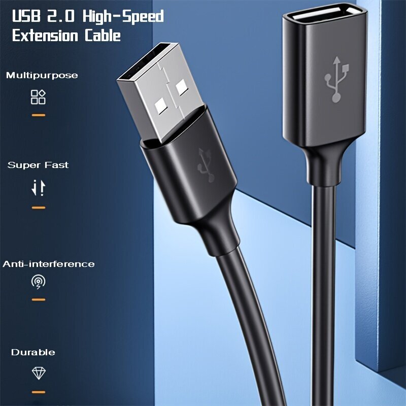 USB2.0 Jatkokaapeli Älytelevisio PS4 Xbox SSD Nopea Latauskaapeli. hinta ja tiedot | Kaapelit ja adapterit | hobbyhall.fi