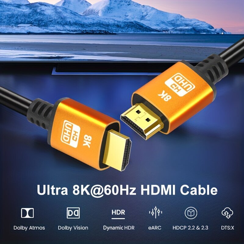 i zclive 8K Nopeus HDMI 2.1 Kaapeli Alumiini, HDMI Mies-Mies Kaapeli hinta ja tiedot | Kaapelit ja adapterit | hobbyhall.fi