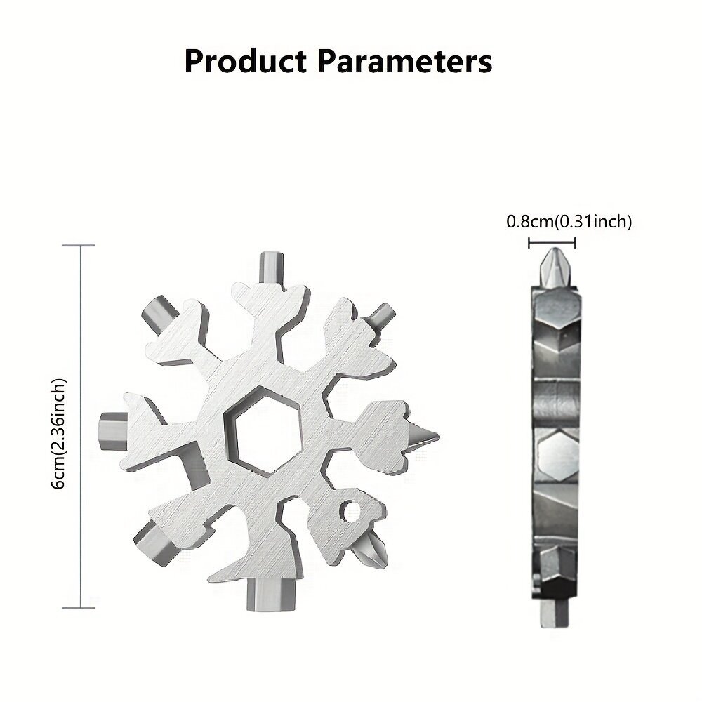 18-in-1 Monikäyttöinen Lumihiutale Avainnippu Ruuvimeisseli Työkalusarja. hinta ja tiedot | Käsityökalut | hobbyhall.fi