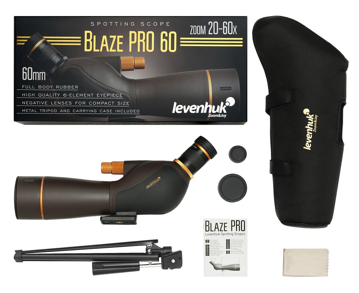 Levenhuk Blaze PRO 60, ruskea hinta ja tiedot | Kiikarit | hobbyhall.fi