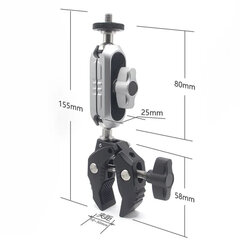 Techsuit (JX-006) Monikäyttöinen moottoripyörän/polkupyörän ohjaustangon kiinnitys Go Pro -teline 1/4 pultti musta hinta ja tiedot | Puhelintelineet | hobbyhall.fi