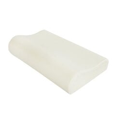 Slow rebound memory foam -tyyny, kaulanikama, muistityyny, valkoinen aaltoileva ruudullinen kahviside, 50x30x10cm hinta ja tiedot | Tyynyt | hobbyhall.fi