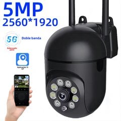 5G Wifi PTZ IP -turvakamera Automaattinen seuranta 5MP HD Full Color Night Vision Langaton Outdoor TV Home Baby Monitor 5MP 2.4g US PLUG hinta ja tiedot | Web-kamerat | hobbyhall.fi