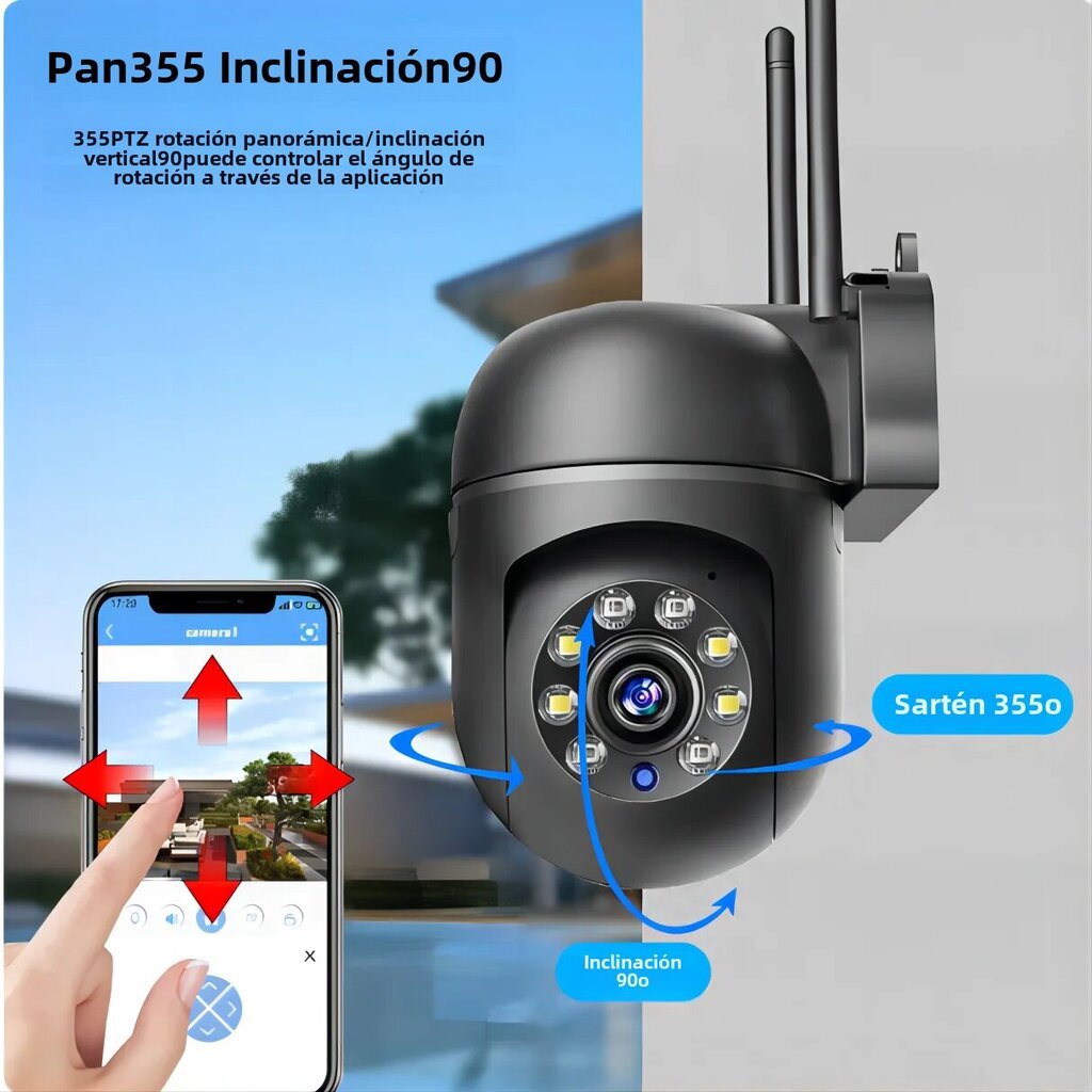 5G Wifi PTZ IP-turvakamera Automaattinen seuranta 5MP HD Full Color Night Vision Outdoor Langaton TV Kotiin itkuhälytin 2MP 5g EU Plug hinta ja tiedot | Web-kamerat | hobbyhall.fi