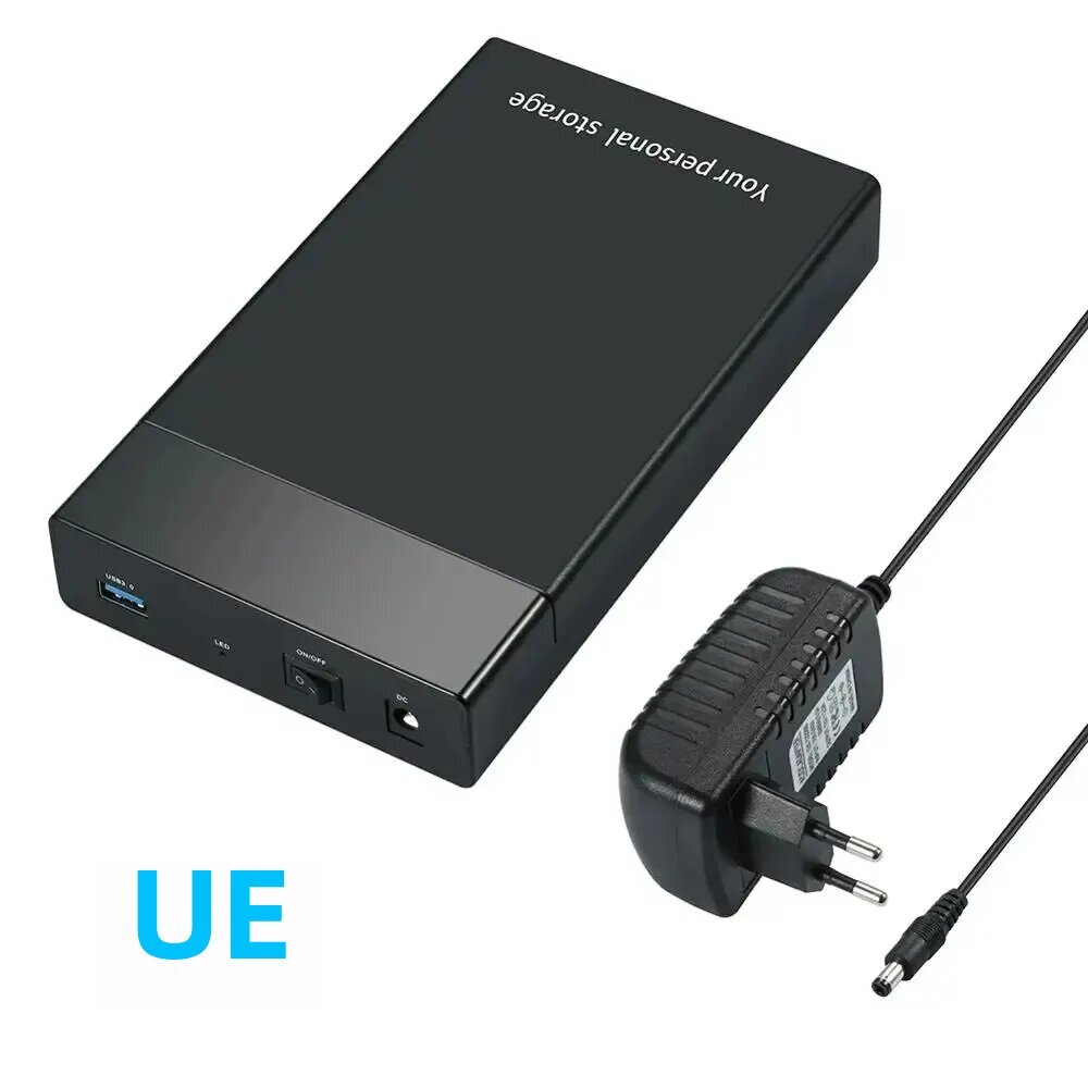 Ulkoinen kiintolevykotelo, 3,5 tuuman kiintolevykotelo, USB3.0 - SATAlll, tuki 16 Tt, 2,5" ja 3,5" Box EU Plug hinta ja tiedot | Ulkoiset kovalevyt | hobbyhall.fi