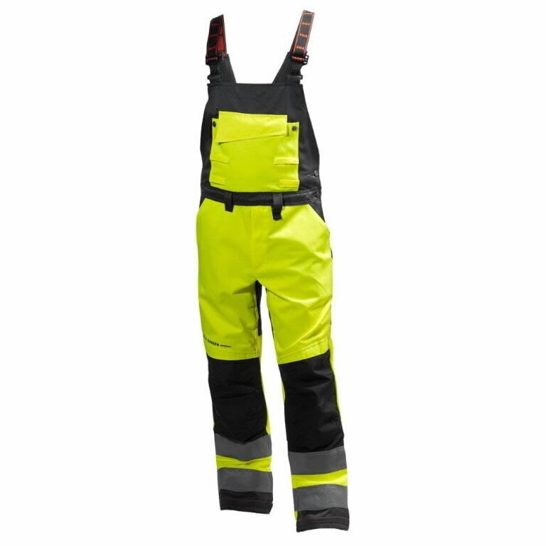 Heijastavat työhousut Alna CL2 olkaimet, keltainen/musta C48, Helly Hansen WorkWear hinta ja tiedot | Työvaatteet | hobbyhall.fi