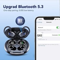 Langattomat urheilukuulokkeet HiFi Stereo 4HD Bluetooth 5.3 Melua vaimentava LED Dual hinta ja tiedot | Kuulokkeet | hobbyhall.fi