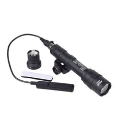 M600b Tactical Power Taskulamppu, 400 Lumenin Pään Ohjauskisko 20 Mm:N Valaisin Taskulamppu Led-Hiiren Pyrstön Johtokytkin_Black hinta ja tiedot | Taskulamput ja valonheittimet | hobbyhall.fi