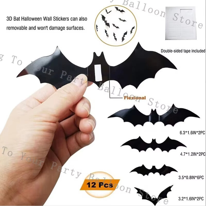 123 kpl Halloween Bat Balloon Garland Arch Kit Musta Oranssi Ilmapallo 3D Lepakko Hämähäkki Tarra Silmä Kurpitsa Halloween Juhlasisustustarvikkeet hinta ja tiedot | Ilmapallot | hobbyhall.fi