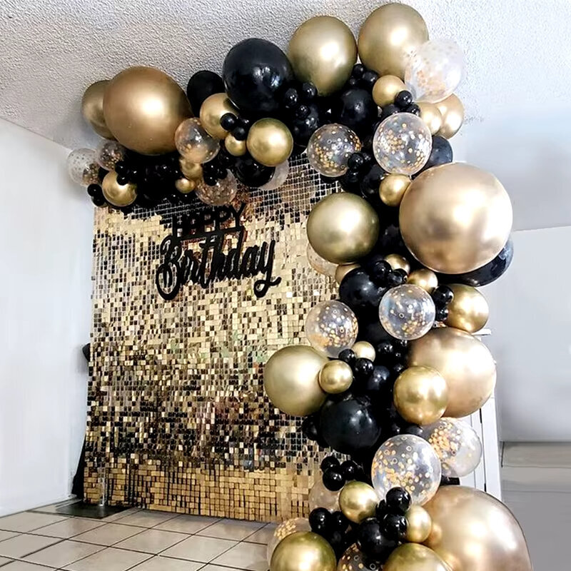 Black Gold Balloon Garland Arch Kit Konfetti Latex Balloon Hyvää 18-vuotiasta syntymäpäivää Juhlasisustus aikuisten vuosipäivää hinta ja tiedot | Ilmapallot | hobbyhall.fi