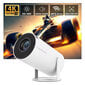 Projektori HY300 PRO 4K Android 11 Dual Wifi6 260ANSI Allwinner H713 BT5.0 1080P 1280*720P kotiteatterin ulkoprojektori hinta ja tiedot | Projektorit | hobbyhall.fi