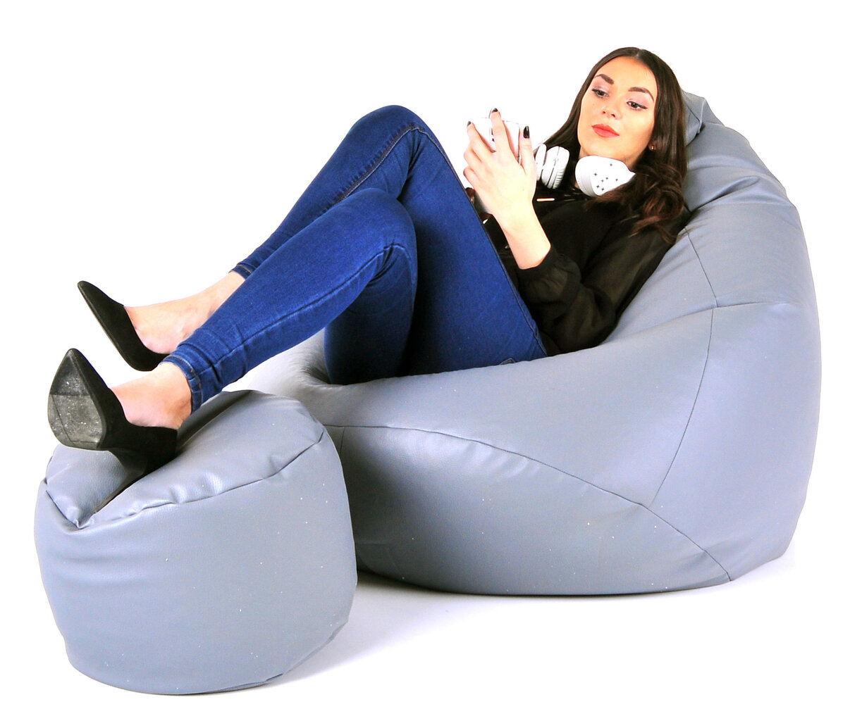 Mega Comfort säkkituoli, vaaleanharmaa hinta ja tiedot | Säkkituolit, rahit ja penkit | hobbyhall.fi