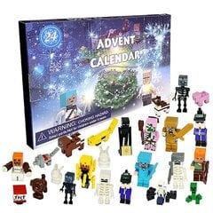 24 kpl adventkalenteri Minecraft koottu rakennuspalikka lelu joulu halloween lelut lahja minihahmo setti palapeli lahjat V hinta ja tiedot | Joulukoristeet | hobbyhall.fi