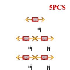 (Punainen 5kpl)LED pyöräilykypärälamppu Ladattava yöajo pyörän valon suunnan ilmaisin 6 tilaa polkupyörän tarvikkeet kaukosäätimellä hinta ja tiedot | Moottoripyörien lisätarvikkeet | hobbyhall.fi
