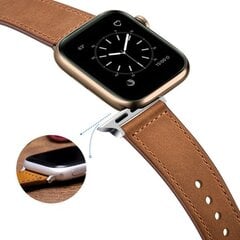 Kellon ranneke Vintage Business Head Layer Nail Solki Apple Watch Rannekoru Aito Nahka Omenakellolle Tummanruskea 42/44/45/49MM hinta ja tiedot | Älykellojen ja aktiivisuusrannekkeiden lisätarvikkeet | hobbyhall.fi