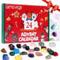 Crystals Christmas Advent Calendar 2024, Lähtölaskenta Luonnonjalokivet Lahjarasia, Mineraalit Jalokivet Crystal Stones Collection Lelusarja hinta ja tiedot | Joulukoristeet | hobbyhall.fi