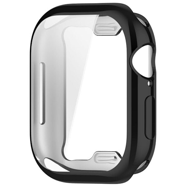 Täysi peittävä TPU-suojus Apple Watch Series 10 46mm musta hinta ja tiedot | Älykellojen ja aktiivisuusrannekkeiden lisätarvikkeet | hobbyhall.fi