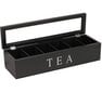 Bamboo Tea Box -teerasia, jossa 6 lokeroa puinen teepussirasia kannella ja samettiläppäinen teerasia aromatisoimaan intensiivistä teenautinta varten, Nature Schwarz hinta ja tiedot | Keittiövälineet | hobbyhall.fi