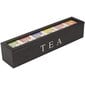 Bamboo Tea Box -teerasia, jossa 6 lokeroa puinen teepussirasia kannella ja samettiläppäinen teerasia aromatisoimaan intensiivistä teenautinta varten, Nature Schwarz hinta ja tiedot | Keittiövälineet | hobbyhall.fi