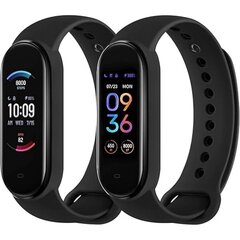 Ranneke Xiaomi Mi Band 5/6:lle, klassiset ja värikkäät pehmeät silikonikorvausrannekkeet Amazfit Band 5:lle. hinta ja tiedot | Älykellojen ja aktiivisuusrannekkeiden lisätarvikkeet | hobbyhall.fi