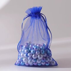 Lahjapussit - organza, sininen, 10 x 14 cm - korujen ja pukukorujen pakkaamiseen. hinta ja tiedot | Lahjapaketointi | hobbyhall.fi