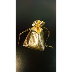 Lahjapussit - kangas, kullanvärinen, 7 x 9 cm - koruille, puku koruille, makeisille, hääjuhlille, juhlalahjoille jne. hinta ja tiedot | Lahjapaketointi | hobbyhall.fi