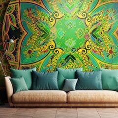 Valokuvatapetti - Mandala: Emerald Fantasy 300x210 cm hinta ja tiedot | Valokuvatapetit | hobbyhall.fi