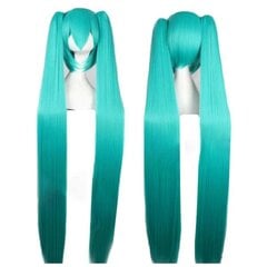 Hatsune Miku -peruukki Cosplay-juhliin, peruukki 2 poninhännällä, pitkät suorat peruukit, Halloween-karnevaalin rekvisiitta hinta ja tiedot | Naamiaisasut | hobbyhall.fi