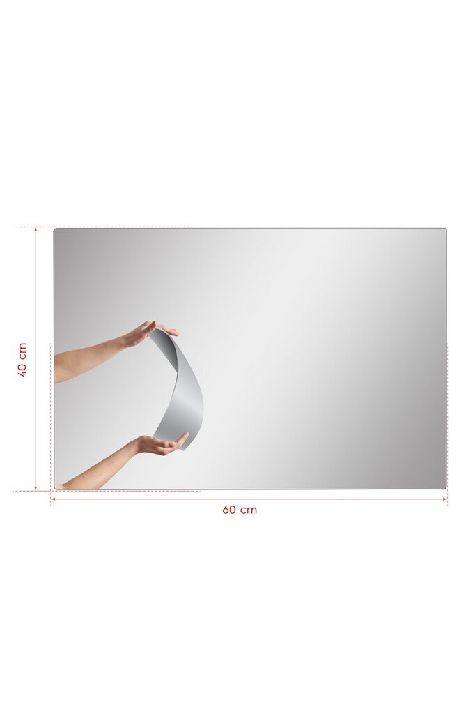 Peili LED-valolla suorakulmainen - 40 x 60 cm - keltainen hinta ja tiedot | Peilit | hobbyhall.fi