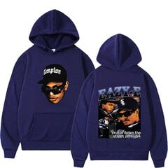 90-luvun Räppäri Eazy E Pullover Huppari Miesten Rento Vintage Pitkähihainen Huppari Unisex Muoti Hip Hop Ylisuuri Hupullinen Streetwear Musta hinta ja tiedot | Naisten hupparit, collegepaidat ja villapaidat | hobbyhall.fi