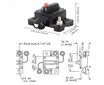 50 ampeerin katkaisija manuaalisella nollauksella auton veneen uistelumoottoreille veneen mönkijän manuaalinen tehosuoja audiojärjestelmän sulakkeelle, 12V-48VDC, vedenpitävä (50A) hinta ja tiedot | Lisätarvikkeet autoiluun | hobbyhall.fi