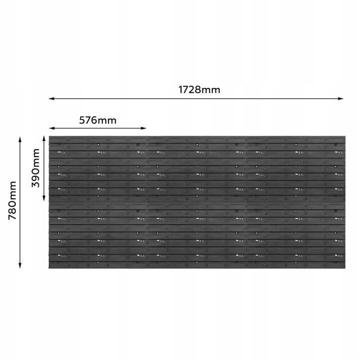 Työkaluseinä Fluxar N-016 172 x 78 cm hinta ja tiedot | Työkalupakit ja muu työkalujen säilytys | hobbyhall.fi