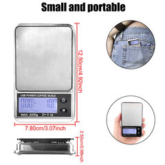 Mini taskuvaaka 1000g/0,01g elektroninen vaaka automaattinen ajastin digitaalinen keittiökahvivaaka, erittäin tarkka syklinen lataus hinta ja tiedot | Keittiövaa'at | hobbyhall.fi