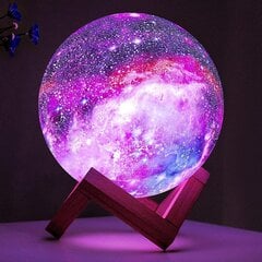 Moon Lamp Galaxy Lamp 7 Colors LED 3D Moon Lamp Remote Touch Control Kosketa seitsemää väriä hinta ja tiedot | Lastenhuoneen valaisimet | hobbyhall.fi